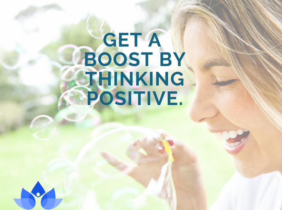 Get a boost by thinking positive.